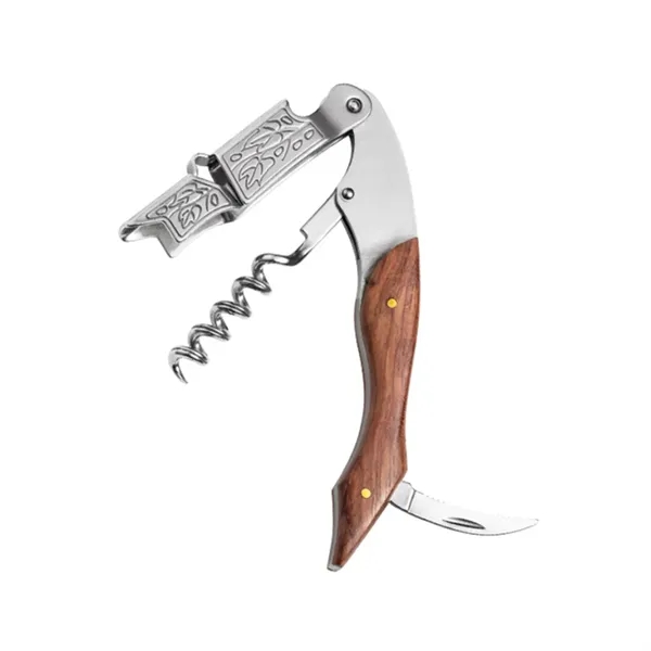Corkscrew Wine Opener With Foil Cutter & Cap Remover - Corkscrew Wine Opener With Foil Cutter & Cap Remover - Image 3 of 4
