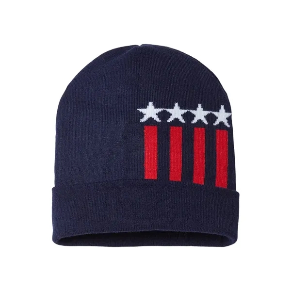CAP AMERICA USA-Made Patriotic Cuffed Beanie - CAP AMERICA USA-Made Patriotic Cuffed Beanie - Image 0 of 14