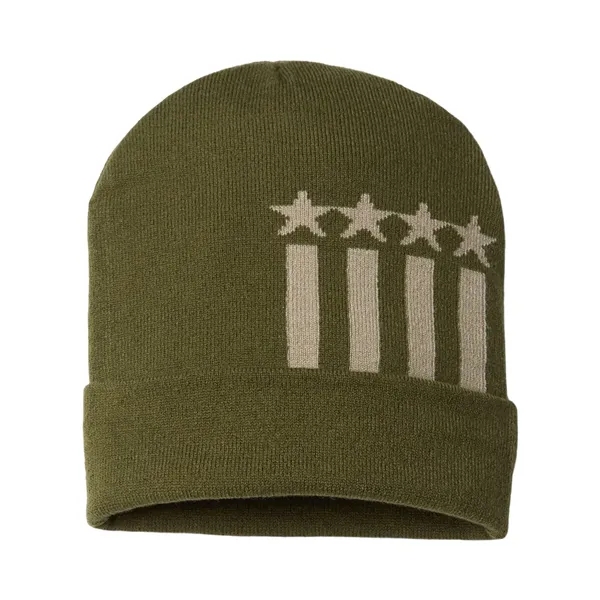 CAP AMERICA USA-Made Patriotic Cuffed Beanie - CAP AMERICA USA-Made Patriotic Cuffed Beanie - Image 5 of 14