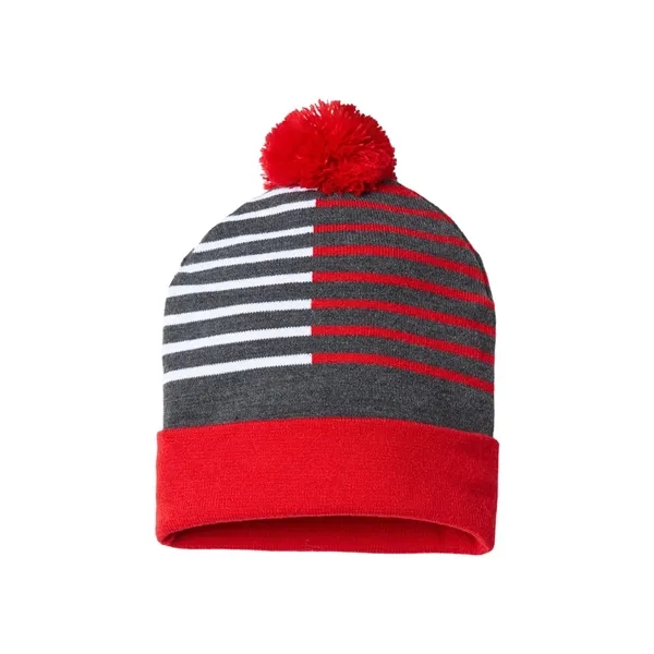 CAP AMERICA USA-Made Half Color Beanie - CAP AMERICA USA-Made Half Color Beanie - Image 0 of 5