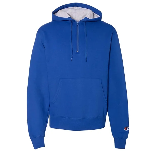 Champion Men's Cotton Max Hooded Quarter-Zip Sweatshirt - Champion Men's Cotton Max Hooded Quarter-Zip Sweatshirt - Image 1 of 2