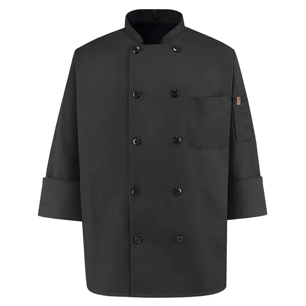 Chef Designs Ten Pearl Button Black Chef Coat - Chef Designs Ten Pearl Button Black Chef Coat - Image 0 of 3