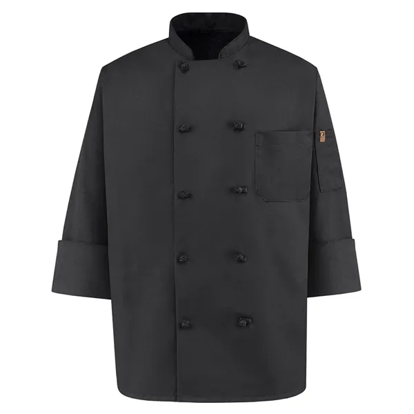 Chef Designs Black Knot Button Chef Coat - Chef Designs Black Knot Button Chef Coat - Image 0 of 3