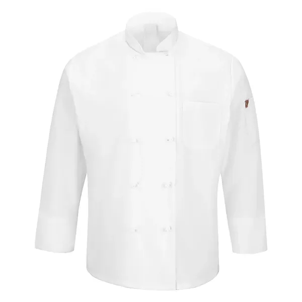 Chef Designs Mimix™ Ten Knot Button Chef Coat with OilBlok - Chef Designs Mimix™ Ten Knot Button Chef Coat with OilBlok - Image 0 of 2