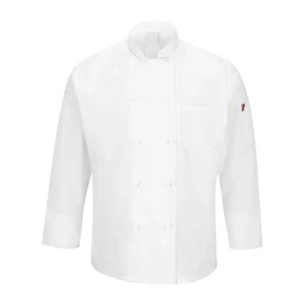 Chef Designs Mimix™ Ten Knot Button Chef Coat with OilBlok - Chef Designs Mimix™ Ten Knot Button Chef Coat with OilBlok - Image 1 of 2