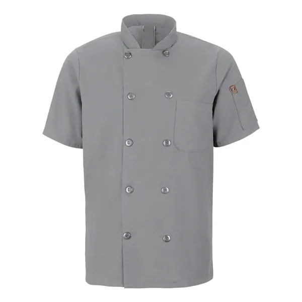 Chef Designs Mimix™ Short Sleeve Chef Coat with OilBlok - Chef Designs Mimix™ Short Sleeve Chef Coat with OilBlok - Image 7 of 10