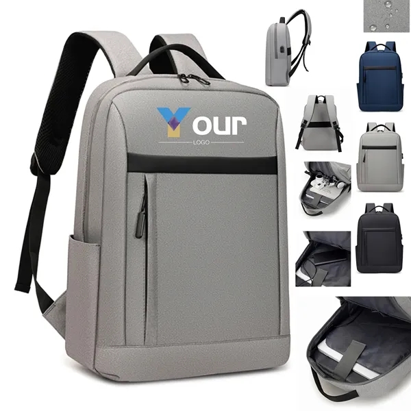 Water Resistant Laptop Backpack with USB Charging Port