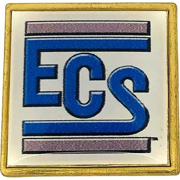 1" W x 1" H Square Digistock Lapel Pins