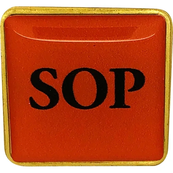 1" W x 1" H Rounded Square Digistock Lapel Pins