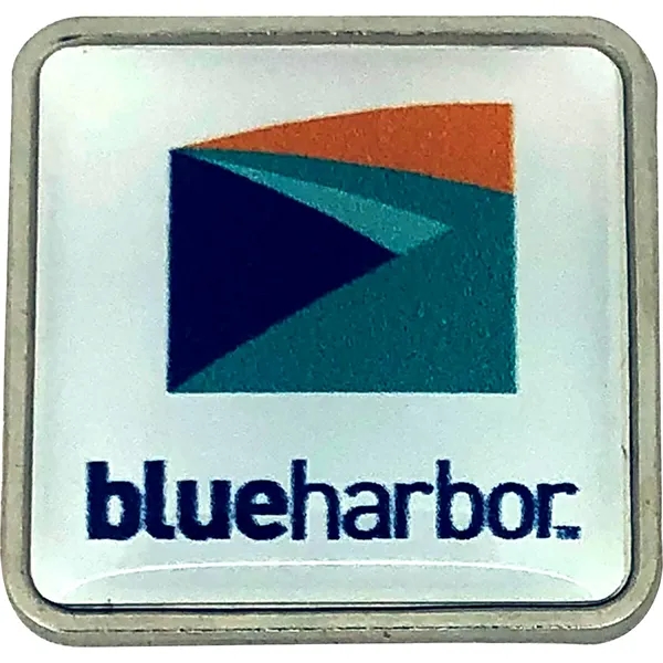 3/4" W x 3/4" H Rounded Square Digistock Lapel Pins