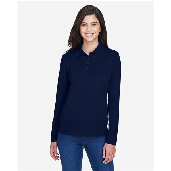 CORE365 Women's Pinnacle Performance Long Sleeve Pique Polo - CORE365 Women's Pinnacle Performance Long Sleeve Pique Polo - Image 0 of 20