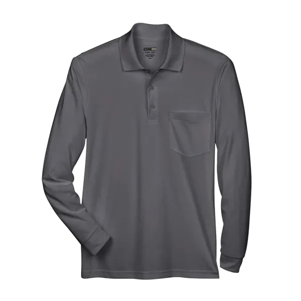 CORE365 Men's Pinnacle Performance Long Sleeve Pique Polo... - CORE365 Men's Pinnacle Performance Long Sleeve Pique Polo... - Image 3 of 10