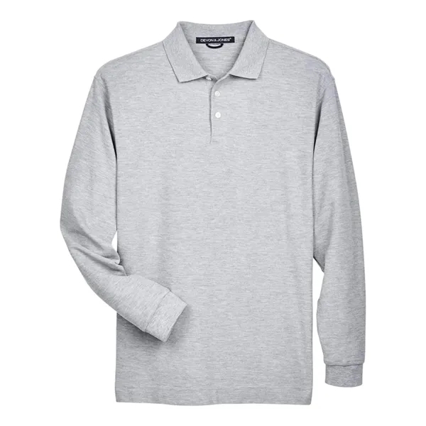 Devon & Jones Men's Pima Pique Long Sleeve Polo - Devon & Jones Men's Pima Pique Long Sleeve Polo - Image 3 of 6