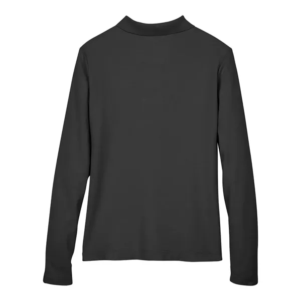 Devon & Jones Women's Pima Pique Long Sleeve Polo - Devon & Jones Women's Pima Pique Long Sleeve Polo - Image 2 of 4