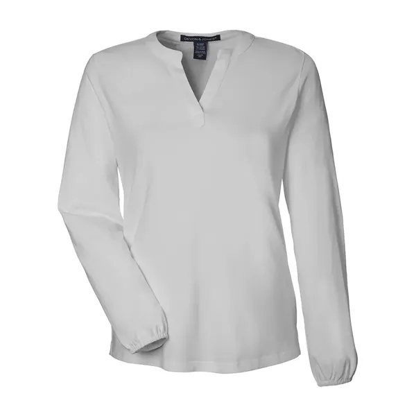 Devon & Jones Women's Raleigh Half-Placket Knit Top - Devon & Jones Women's Raleigh Half-Placket Knit Top - Image 5 of 10