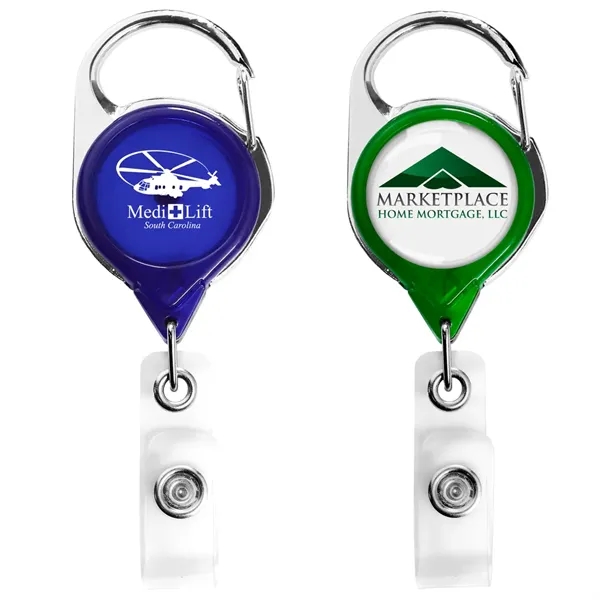 Carabiner Retractable Badge Reel (translucent)