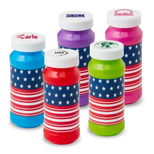 Patriotic Bubbles with Cap Imprint - 4 oz. - Patriotic Bubbles with Cap Imprint - 4 oz. - Image 0 of 6
