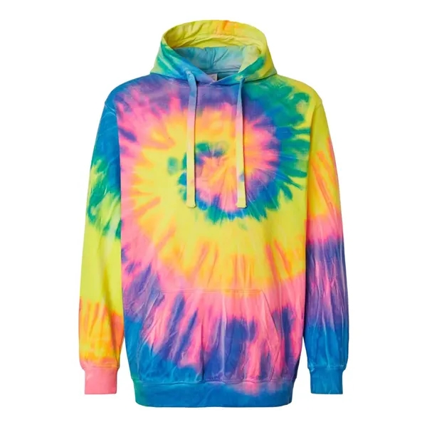 Dyenomite Unisex Multi-Color Spiral Tie-Dyed Hooded Sweat... - Dyenomite Unisex Multi-Color Spiral Tie-Dyed Hooded Sweat... - Image 1 of 4