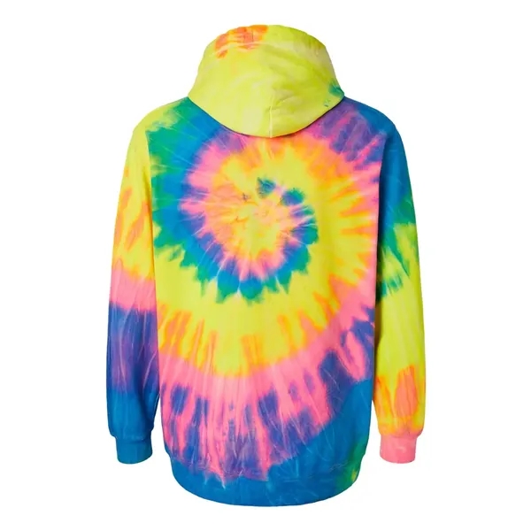 Dyenomite Unisex Multi-Color Spiral Tie-Dyed Hooded Sweat... - Dyenomite Unisex Multi-Color Spiral Tie-Dyed Hooded Sweat... - Image 2 of 4