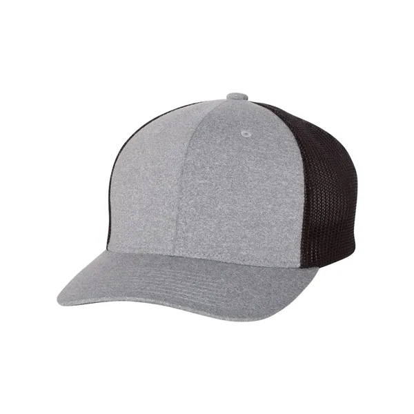 Flexfit Melange Trucker Cap - Flexfit Melange Trucker Cap - Image 6 of 11