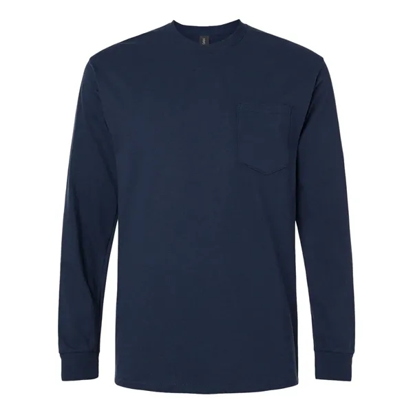 Gildan Men's Ultra Cotton® Long Sleeve Pocket T-Shirt - Gildan Men's Ultra Cotton® Long Sleeve Pocket T-Shirt - Image 4 of 12