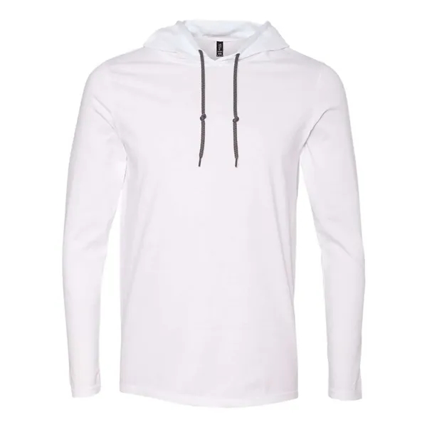 Gildan Men's Softstyle® Lightweight Hooded Long Sleeve T-... - Gildan Men's Softstyle® Lightweight Hooded Long Sleeve T-... - Image 8 of 12
