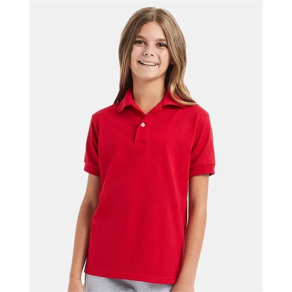 Hanes Youth Ecosmart® Jersey Polo - Hanes Youth Ecosmart® Jersey Polo - Image 0 of 24