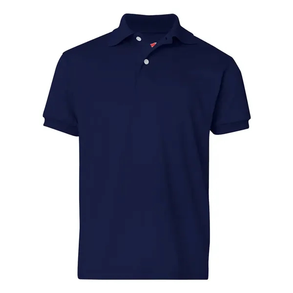 Hanes Youth Ecosmart® Jersey Polo - Hanes Youth Ecosmart® Jersey Polo - Image 19 of 24