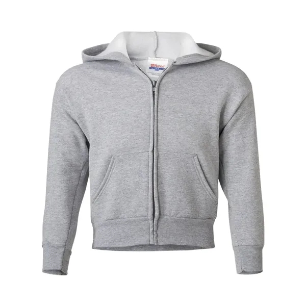 Hanes Youth EcoSmart® Full-Zip Hooded Sweatshirt - Hanes Youth EcoSmart® Full-Zip Hooded Sweatshirt - Image 6 of 11