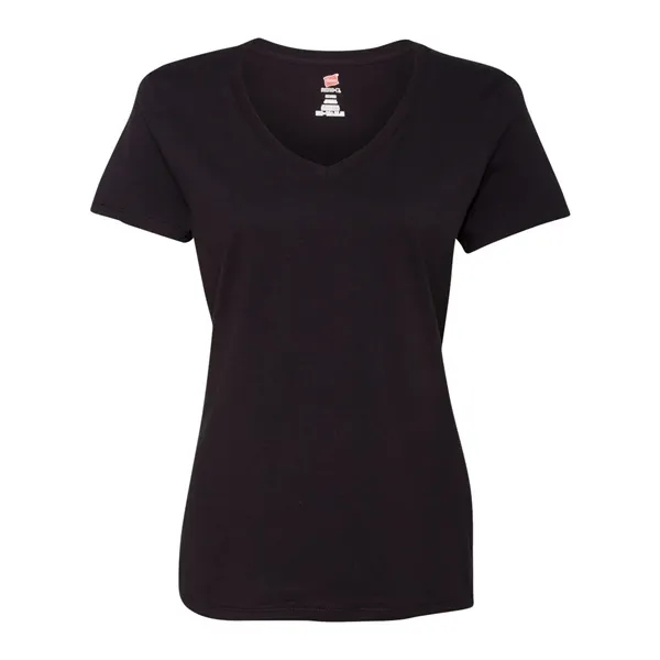 Hanes Women's Perfect-T V-Neck T-Shirt - Hanes Women's Perfect-T V-Neck T-Shirt - Image 4 of 29