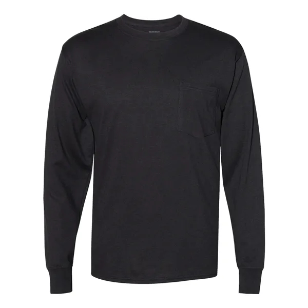 Hanes Unisex Workwear Long Sleeve Pocket T-Shirt - Hanes Unisex Workwear Long Sleeve Pocket T-Shirt - Image 1 of 10