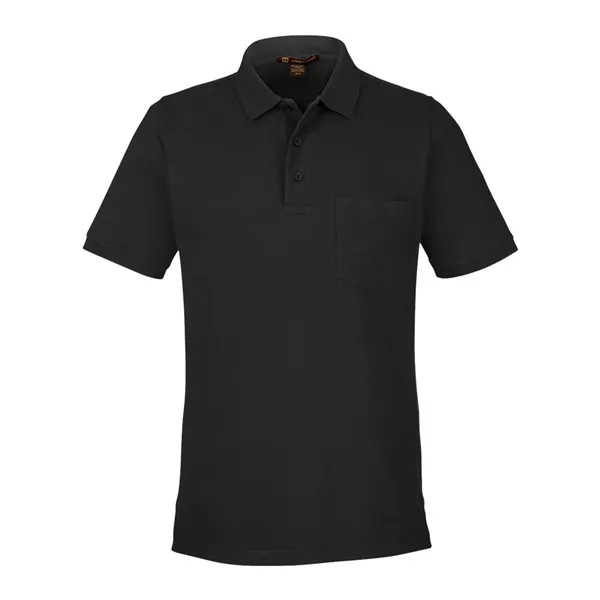 Harriton Men's Valiant Cotton Snag Protect Pocket Polo