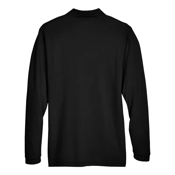 Harriton Men's Easy Blend™ Long Sleeve Polo - Harriton Men's Easy Blend™ Long Sleeve Polo - Image 2 of 6