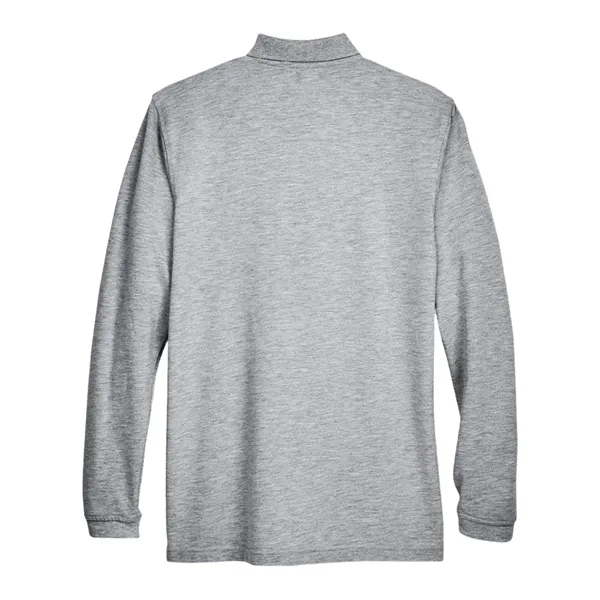 Harriton Men's Easy Blend™ Long Sleeve Polo - Harriton Men's Easy Blend™ Long Sleeve Polo - Image 4 of 6