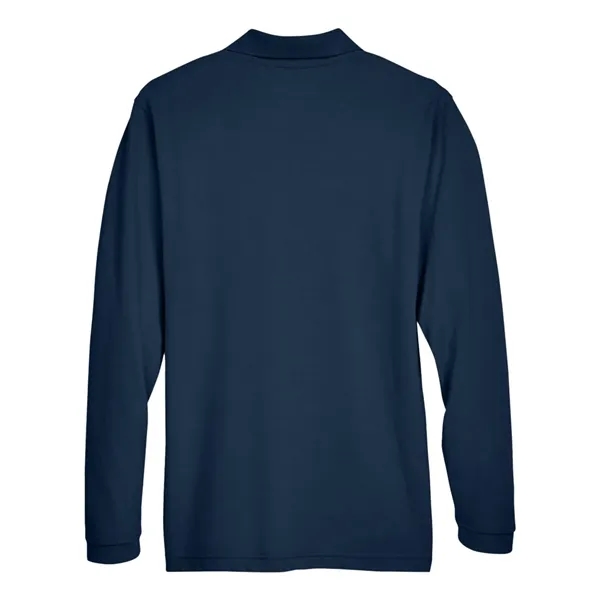 Harriton Men's Easy Blend™ Long Sleeve Polo - Harriton Men's Easy Blend™ Long Sleeve Polo - Image 6 of 6