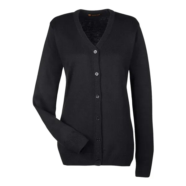 Harriton Women's Pilbloc V-Neck Button Cardigan Sweater - Harriton Women's Pilbloc V-Neck Button Cardigan Sweater - Image 1 of 5
