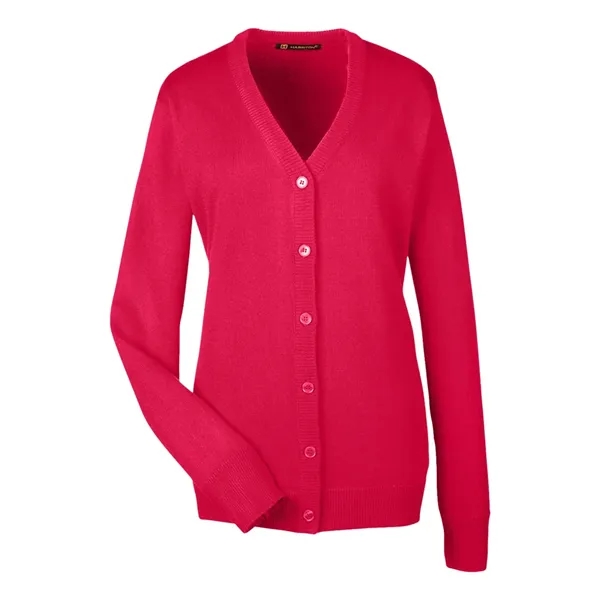 Harriton Women's Pilbloc V-Neck Button Cardigan Sweater - Harriton Women's Pilbloc V-Neck Button Cardigan Sweater - Image 5 of 5
