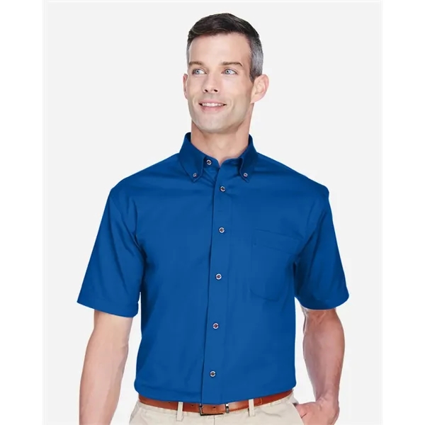 Harriton Men's Easy Blend™ Twill Dress Shirt with Stain-R... - Harriton Men's Easy Blend™ Twill Dress Shirt with Stain-R... - Image 0 of 12