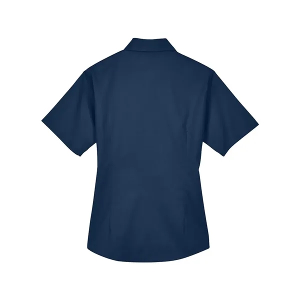Harriton Women's Easy Blend™ Short Sleeve Twill Dress Shi... - Harriton Women's Easy Blend™ Short Sleeve Twill Dress Shi... - Image 6 of 12