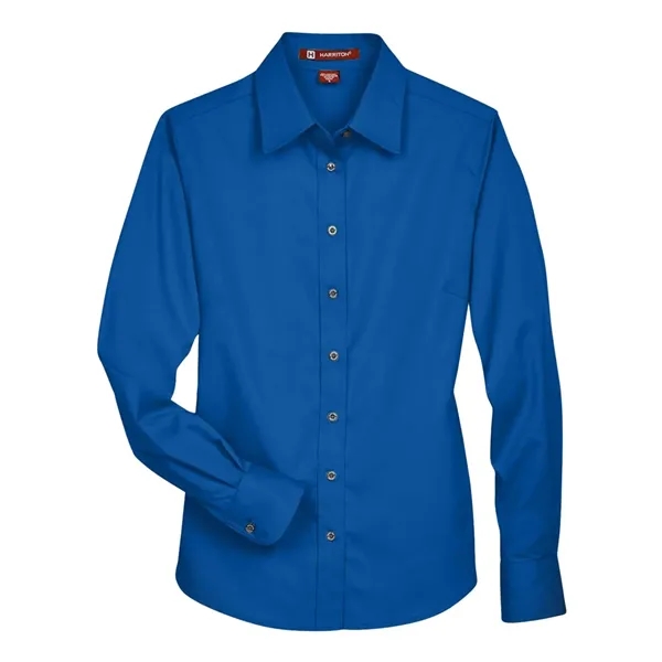 Harriton Women's Easy Blend™ Long Sleeve Twill Dress Shir... - Harriton Women's Easy Blend™ Long Sleeve Twill Dress Shir... - Image 7 of 28
