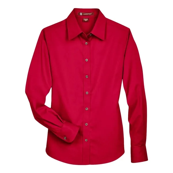 Harriton Women's Easy Blend™ Long Sleeve Twill Dress Shir... - Harriton Women's Easy Blend™ Long Sleeve Twill Dress Shir... - Image 17 of 28
