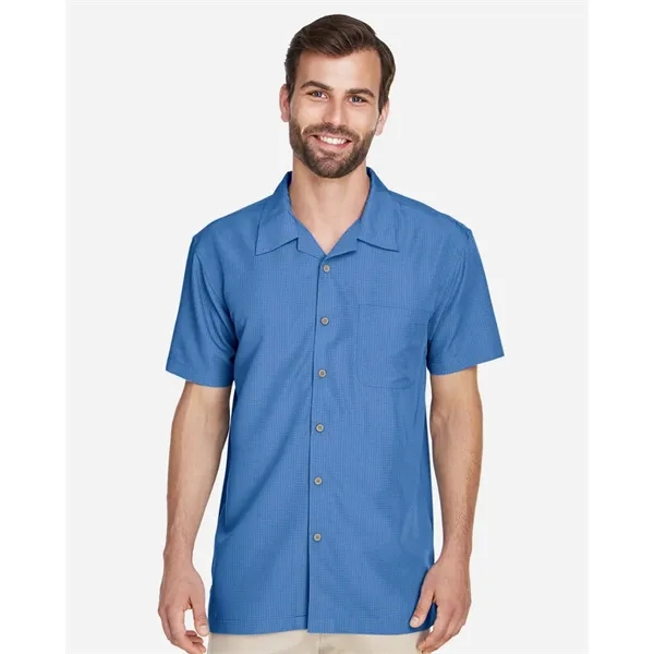Harriton Men's Barbados Textured Camp Shirt - Harriton Men's Barbados Textured Camp Shirt - Image 0 of 20