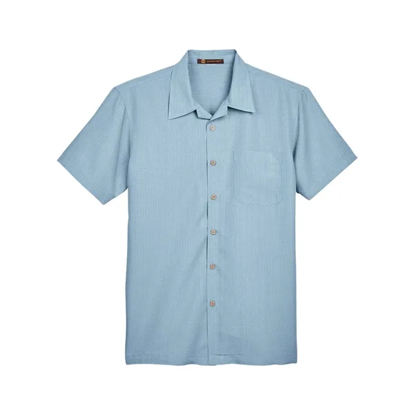 Harriton Men's Barbados Textured Camp Shirt - Harriton Men's Barbados Textured Camp Shirt - Image 3 of 20
