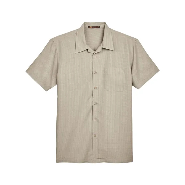 Harriton Men's Barbados Textured Camp Shirt - Harriton Men's Barbados Textured Camp Shirt - Image 7 of 20