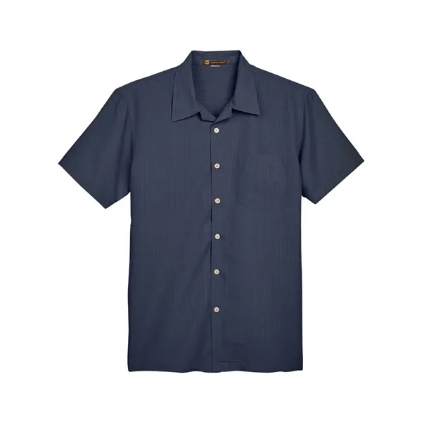 Harriton Men's Barbados Textured Camp Shirt - Harriton Men's Barbados Textured Camp Shirt - Image 9 of 20