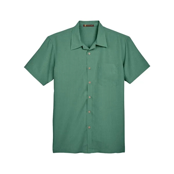 Harriton Men's Barbados Textured Camp Shirt - Harriton Men's Barbados Textured Camp Shirt - Image 13 of 20