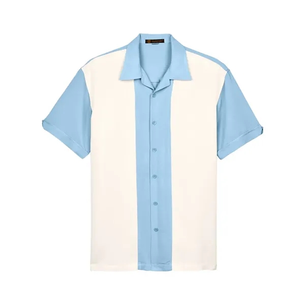 Harriton Men's Two-Tone Camp Shirt - Harriton Men's Two-Tone Camp Shirt - Image 3 of 6