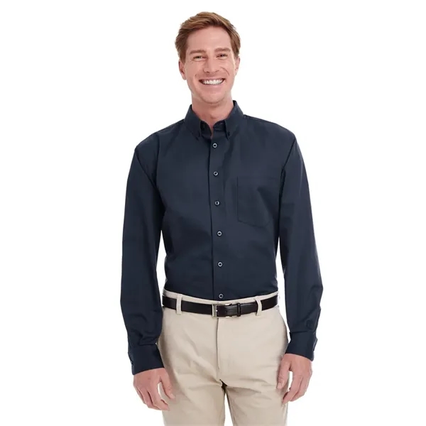 Harriton Men's Tall Foundation Cotton Twill Shirt with Te... - Harriton Men's Tall Foundation Cotton Twill Shirt with Te... - Image 0 of 0