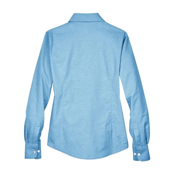 Harriton Women's Long Sleeve Oxford Dress Shirt - Harriton Women's Long Sleeve Oxford Dress Shirt - Image 4 of 8