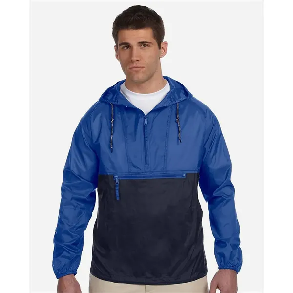 Harriton Unisex Packable Hooded Nylon Jacket - Harriton Unisex Packable Hooded Nylon Jacket - Image 0 of 8